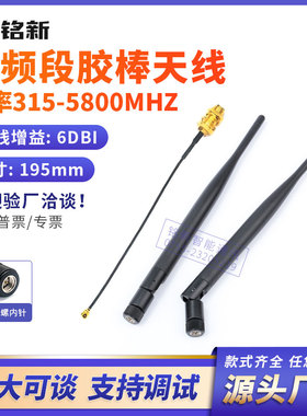 GSM/2G/3G/4G/LTE/433/315/868/915/2.4G/5.8G 6DB胶棒天线SMA针