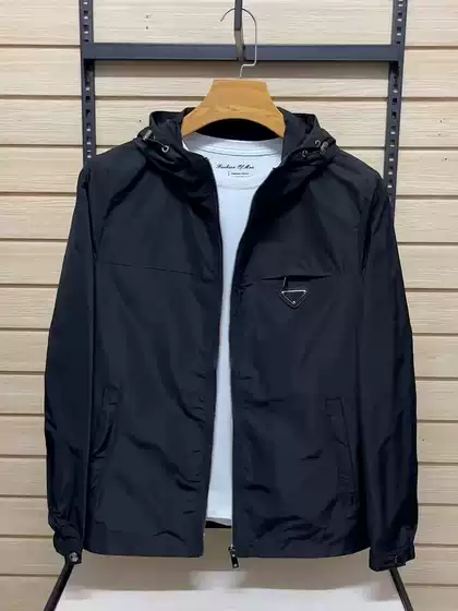 2498 Spring and Autumn New Men's Hooded Casual Jacket High-Quality Fashionable Versatile European Style High-End Handsome