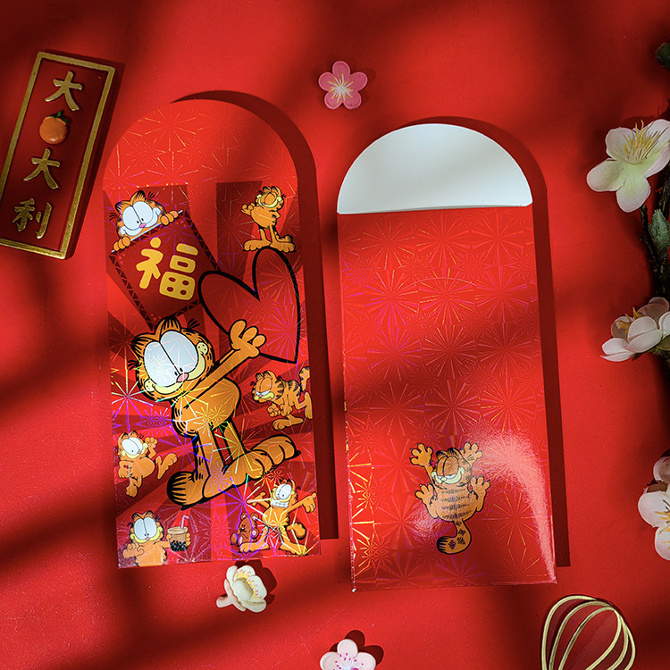 马年利是封红包袋卡通加菲猫镭射加厚长短款红包创意可爱,节庆用品/礼品,红包/利是封,淘宝优惠券,粉丝福利购,淘宝优惠卷