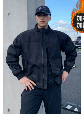 OCW潮牌 加棉加厚立领飞行员夹克男2026冬季新款短款拉链棉服外套