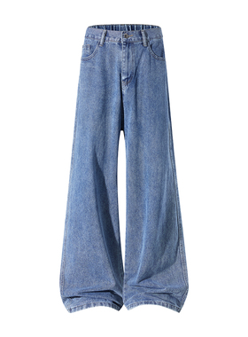 OCW潮牌 美式高街复古牛仔裤男2026春秋新款宽松直筒水洗休闲长裤