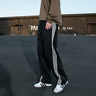 宽松直筒休闲运动长裤 OCW潮牌 男2026春夏新款 裤 男 户外三条杠工装