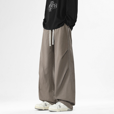 OCW潮牌 美式纯棉休闲裤男2025春秋新款青少年宽松直筒工装长裤子