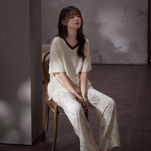 思莉太太睡衣女款2026新款莫代尔棉长袖时尚春夏季可外穿家居服