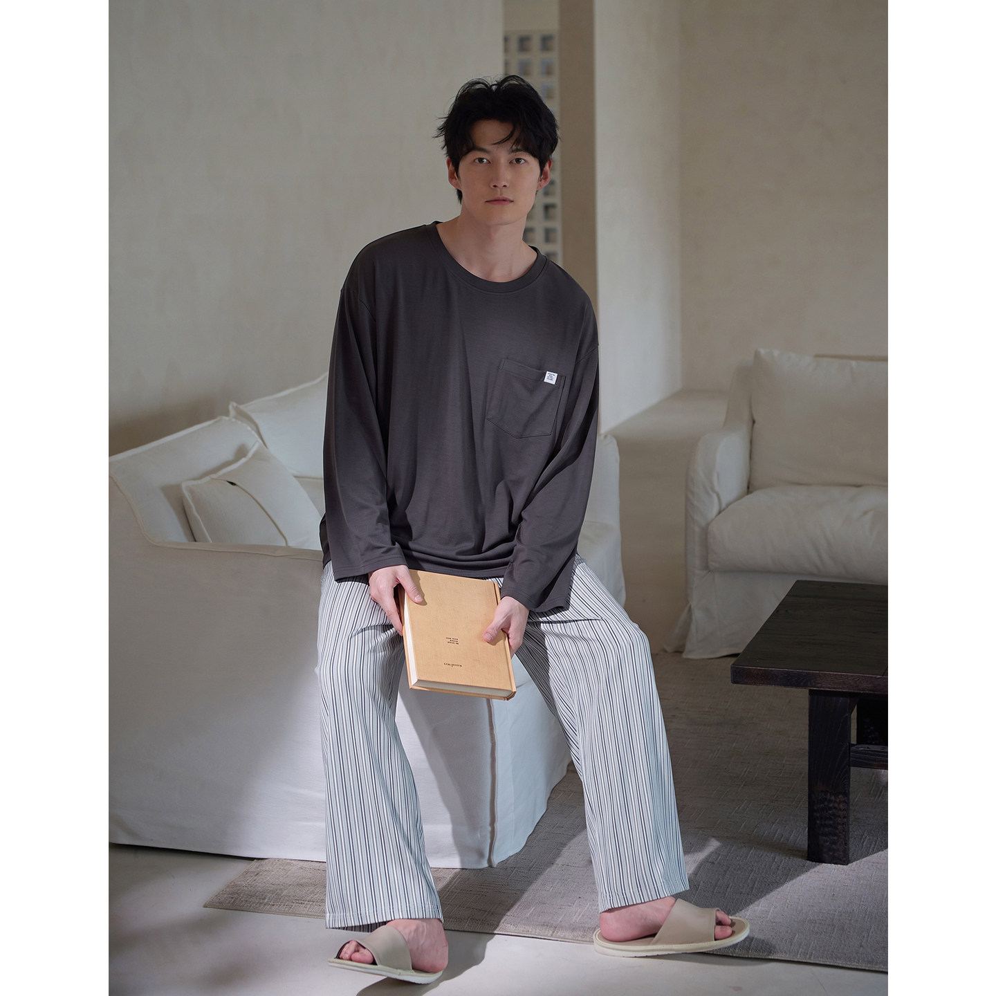 思莉太太莫代尔男长袖睡衣套装