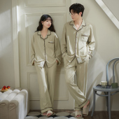 大码 高级感男士 慵懒中性家居服 女纯棉长袖 思莉太太情侣睡衣春秋款