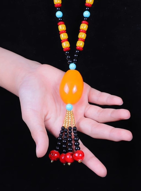 民族风佛珠菩提装饰品挂坠毛衣链