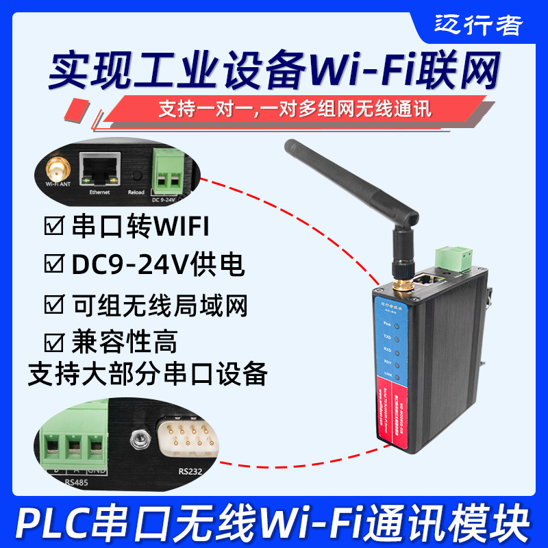 迈行者PLC串口转无线WIFI通讯