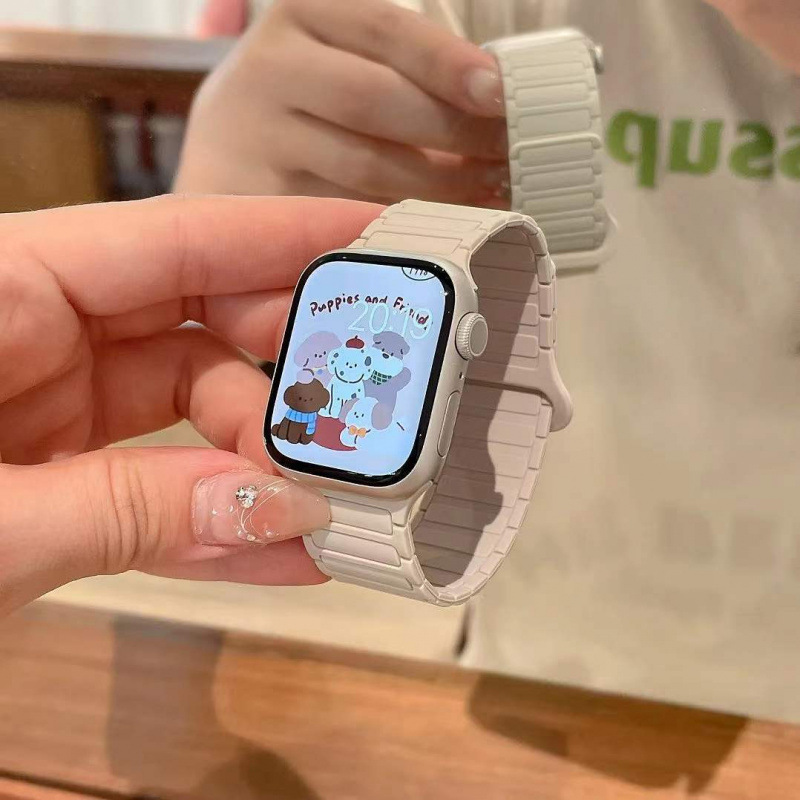 婧仪同款适用于苹果S9手表iwatchse表带UltraApplewatch8磁吸s10