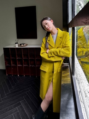 多巴胺呢子大衣中长款毛呢外套