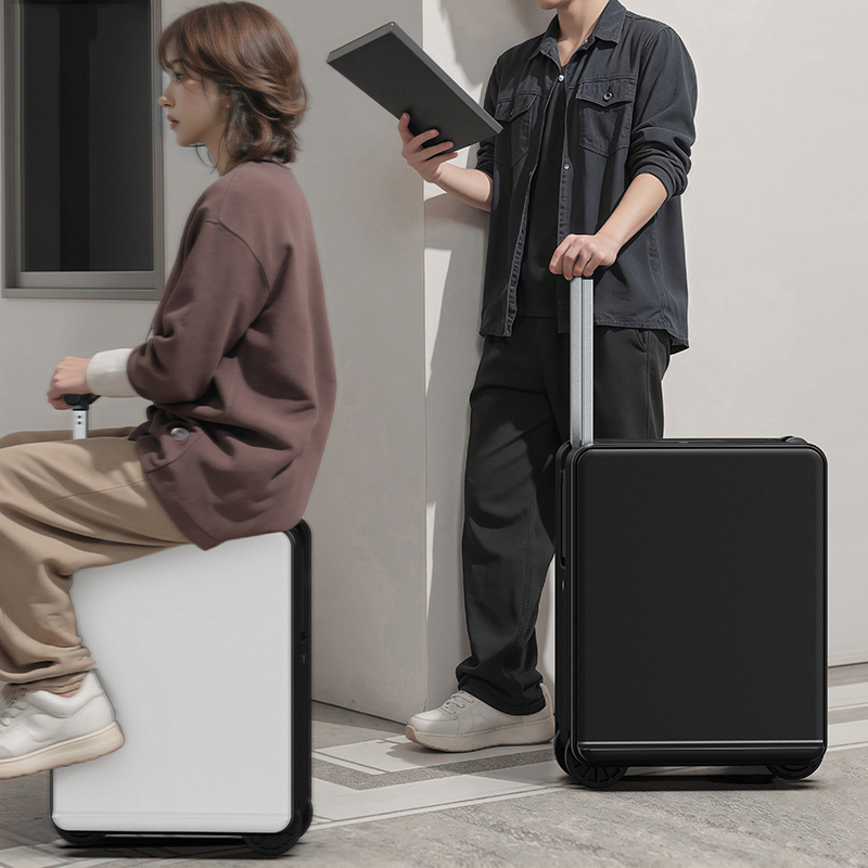 3C认证电动行李箱20寸骑行智能旅行可登机坐人拉杆箱代步载人老人