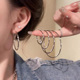 简约气质大圈圈耳环女款 姐系天菜 银色金属圆环耳夹无耳洞耳饰爆款
