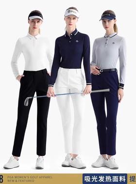 PGA高尔夫服装女士长裤 保暖吸光发热时尚百搭显高显瘦裤子102108