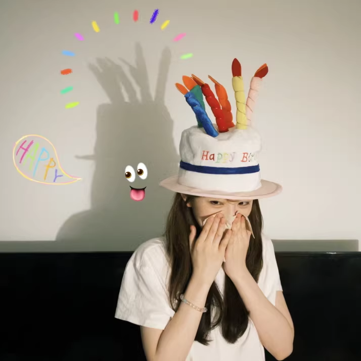 网红生日拍照蛋糕皇冠发箍眼镜