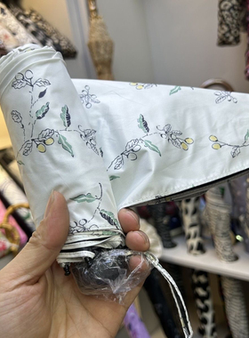 外贸单高颜值轻量碳纤防风五折伞白色樱桃手拎口袋伞黑胶晴雨两用