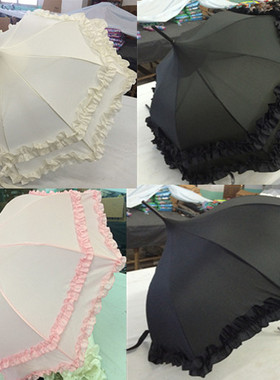 外贸伞 防紫外线长柄韩国 单双层花边宝塔型 LOLITA公主伞 晴雨伞