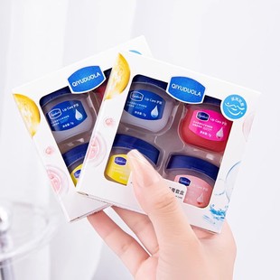 滋润清爽不粘腻水果唇 润唇膏补水保湿 1套4个装