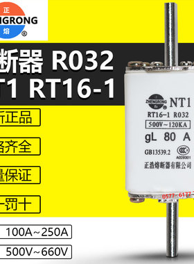 R032 RT16-1正浩熔断器NT1 500V 250A200A160A125A100A熔芯保险