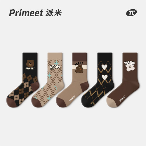 PRIMEET/派米春夏女棉中筒袜
