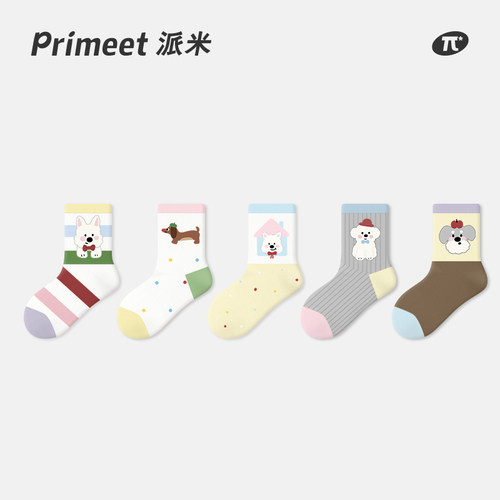 派米夏季卡通纯棉女童袜