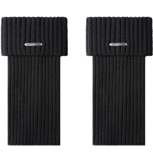 白色袜套女秋冬配雪地靴显瘦灰色堆堆袜针织腿套小腿袜护膝厚袜子