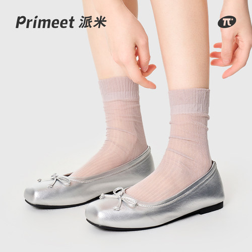 PRIMEET/派米配玛丽珍鞋袜子女春夏薄款中筒袜透气无骨袜夏季长袜