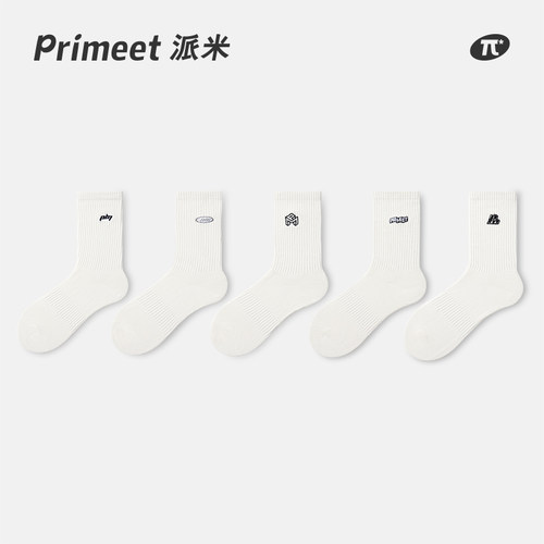 PRIMEET/派米网球棉刺绣中筒袜