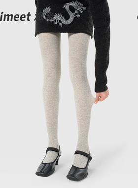 PRIMEET/派米灰色连裤袜女春夏保暖黑色打底袜春季美腿袜外穿袜