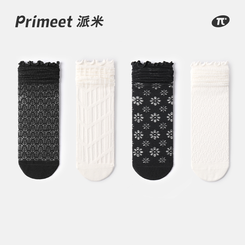 PRIMEET可爱花边堆堆袜