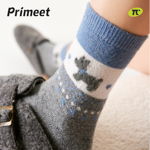 派米袜子女秋冬保暖中筒袜