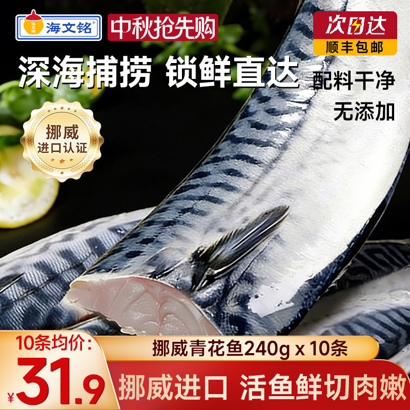 海文铭挪威青花鱼进口超大整条