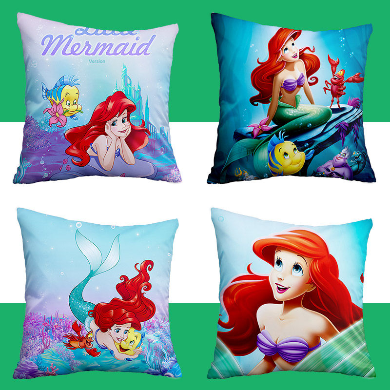 靠垫小美人鱼抱枕方枕定做动漫