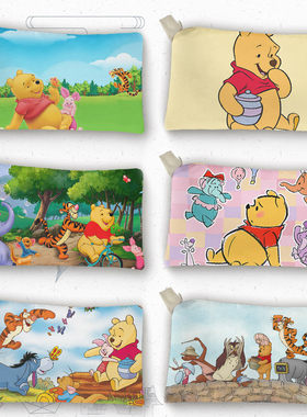 小熊维尼 Winnie the Pooh 噗噗熊 笔袋 文具袋铅笔盒 卡通化妆包