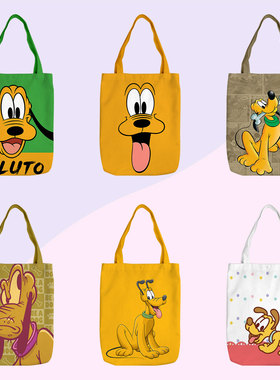Pluto the Pup 购物袋布鲁托帆布袋手提袋大容量购物单肩包包动漫
