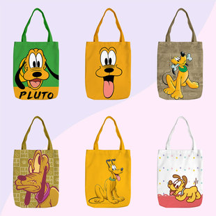 购物袋布鲁托帆布袋手提袋大容量购物单肩包包动漫 Pup Pluto the