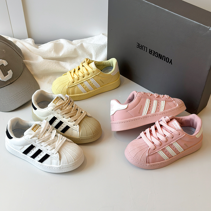 儿童贝壳头鞋低帮板鞋运动小白鞋