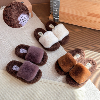 女童韩版时尚毛毛鞋2025冬新款加