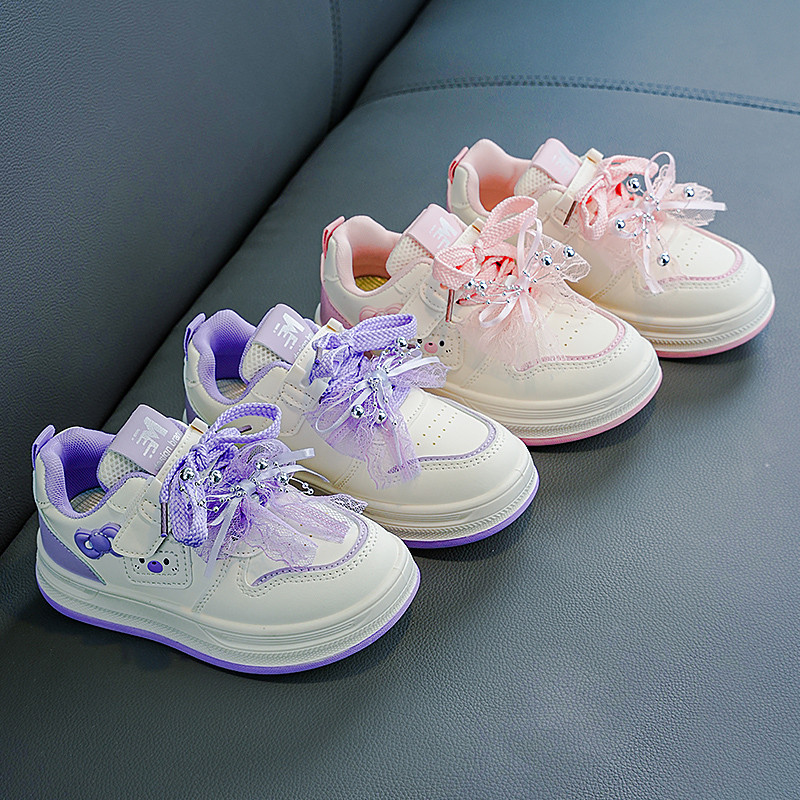女童运动鞋春秋季2026新款儿童板鞋低帮甜美公主鞋防滑软底休闲鞋