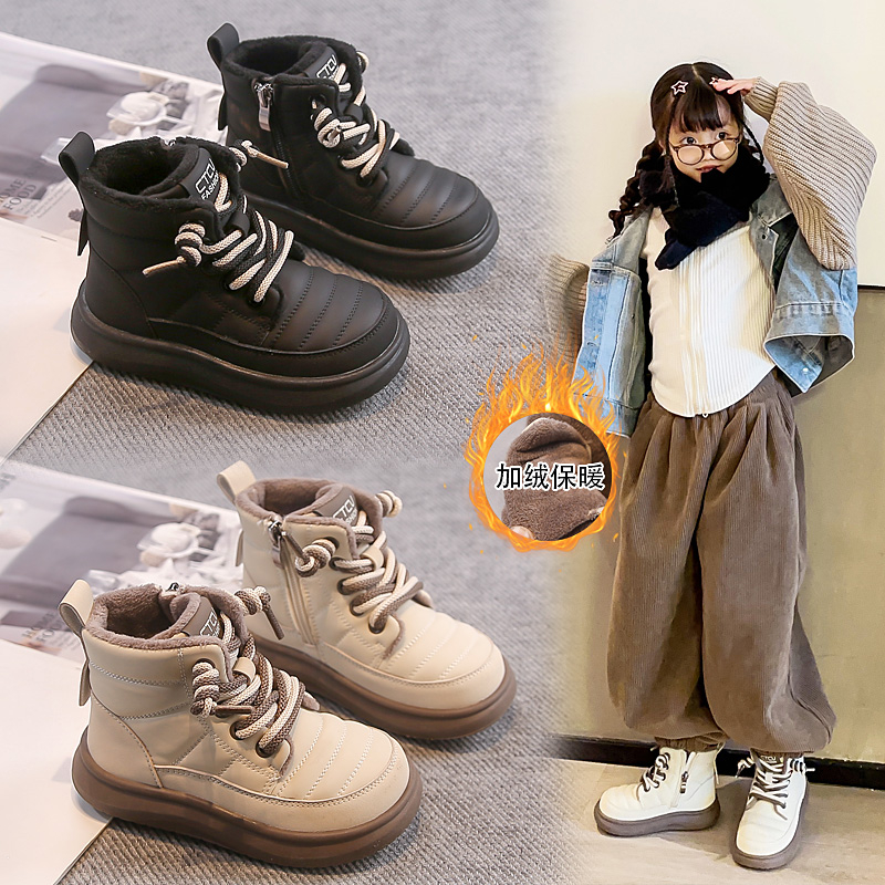 男童二棉鞋2025年冬季加绒加厚儿
