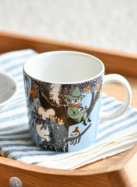 芬兰Arabia Moomin 姆明友谊永存陶瓷马克杯300ml 80周年款