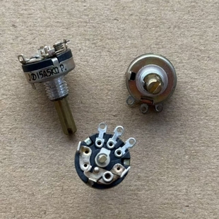柄长15MM 旋转调节电位器A502 日本NOBLE单联5脚电位器A5K 带开关
