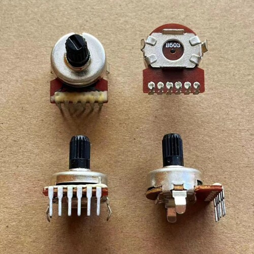 161型双联6脚电位器B50K B503 功放音量旋转电位器 柄长10MM