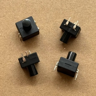 二开一关 手电筒电源按钮开关12 直插4脚 小型按键开关 13.5MM