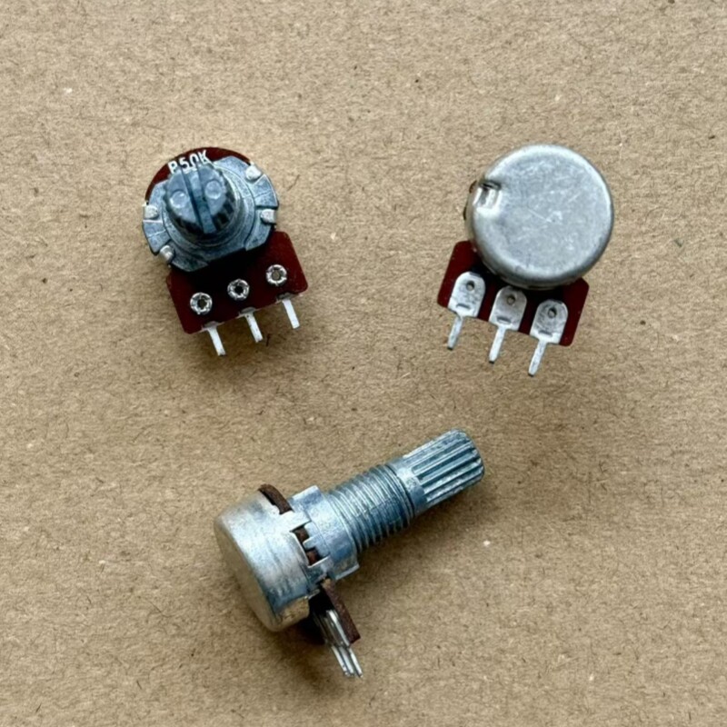 12型单联3脚电位器B50K B503 功放音量电位器 圆花轴 柄长15MM