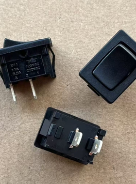 进口PIC船型开关2脚2档 5.5A250V 船形翘板 电源按钮开关15*21MM