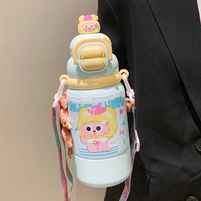 【一杯三用大容量儿童保温杯】