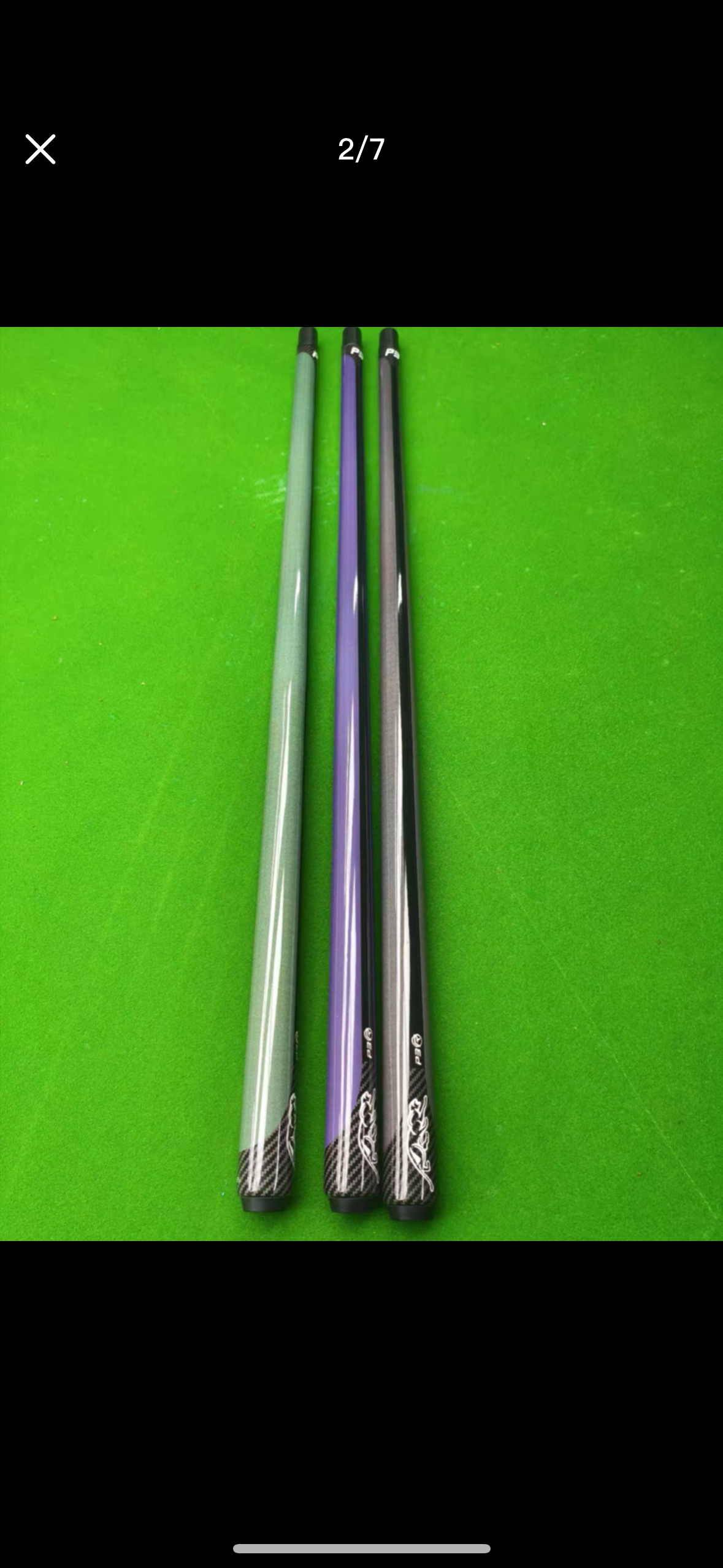 PREDATOR美洲豹P3台球杆大头中式黑8球杆1/2复刻球杆紫绿灰限量版