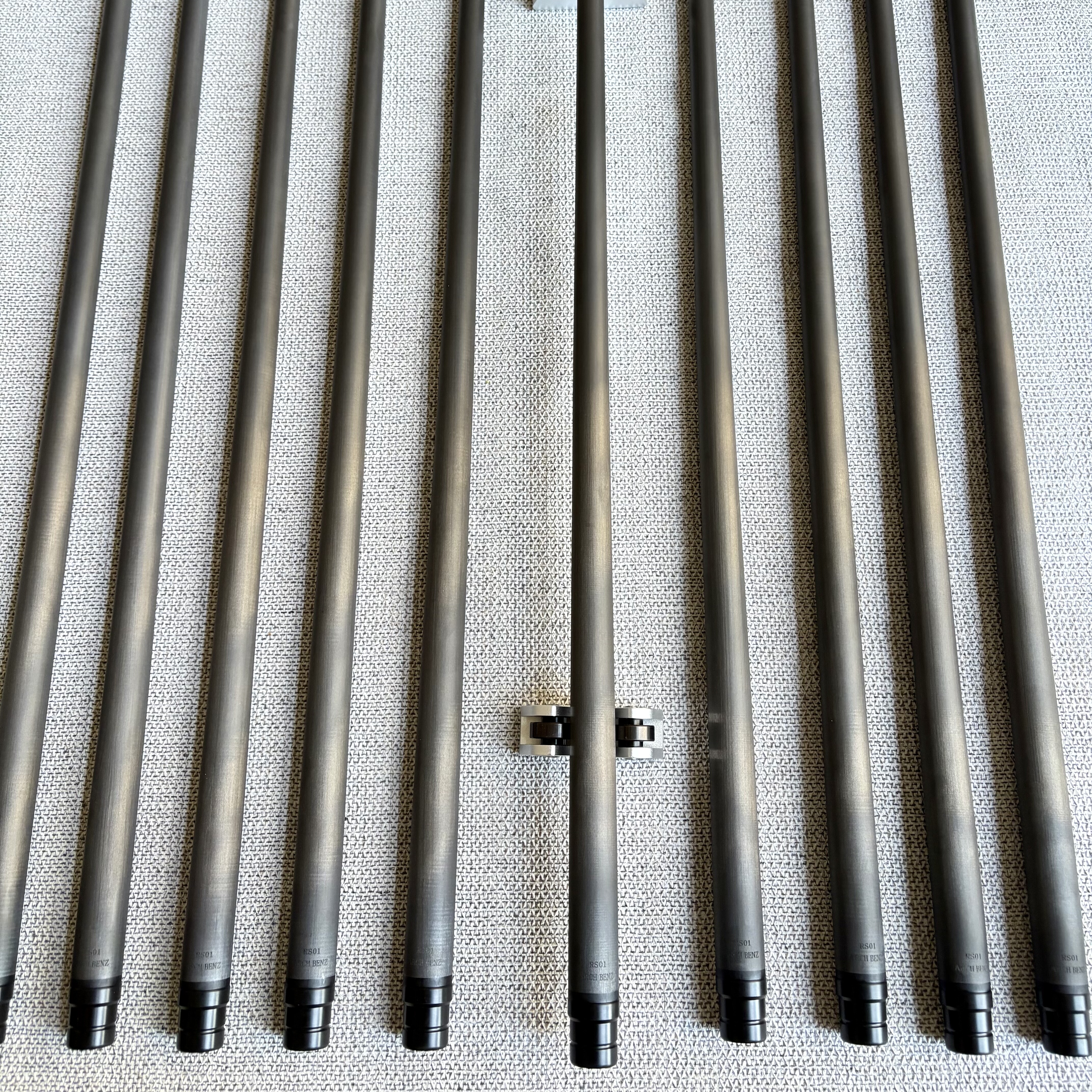 台球杆纯碳纤维黑科技rs01前支慢八牙11.8锥度直锥适配各种大头杆