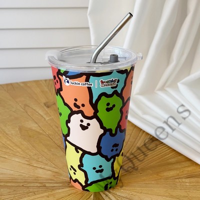 适配瑞幸咖啡联名Eveday One Cat 每日一猫 PP杯 配件杯盖