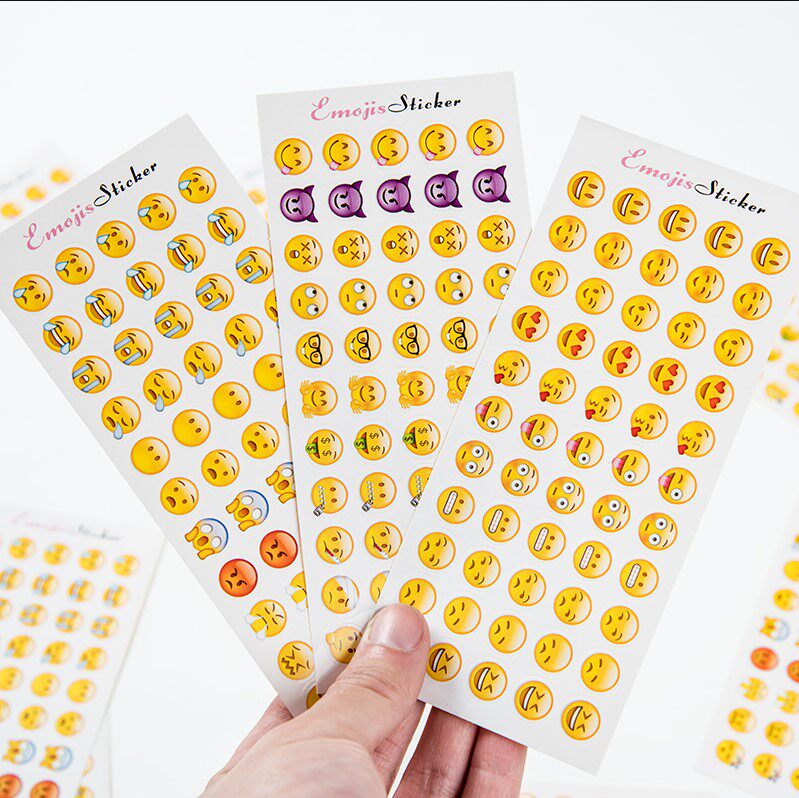 qq表情贴纸emoji贴纸表情包包邮贴图贴画手帐创意大小日记贴新版
